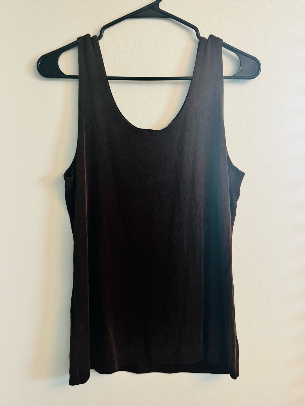 Chico’s Travelers‎ Dark Brown Tank Top Size 2 Sleeveless Stretch